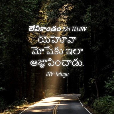 Picture 04 - లేవీకాండం 22:1 TELIRV - యెహోవా మోషేకు ఇలా - Bible Verse Picture