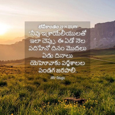 Picture 04 - లేవీకాండం 23:34 TELIRV - “నీవు - Bible Verse Picture