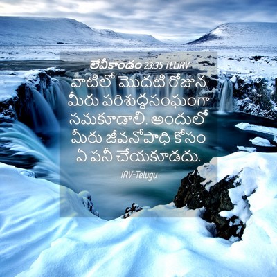 Picture 04 - లేవీకాండం 23:35 TELIRV - వాటిలో మొదటి - Bible Verse Picture