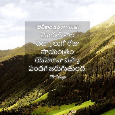 Picture 04 - లేవీకాండం 23:5 TELIRV - మొదటి నెల - Bible Verse Picture