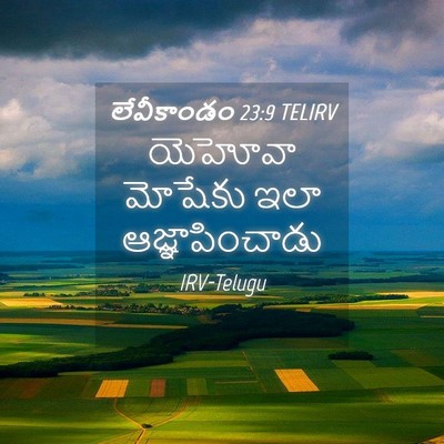 Picture 04 - లేవీకాండం 23:9 TELIRV - యెహోవా మోషేకు ఇలా - Bible Verse Picture
