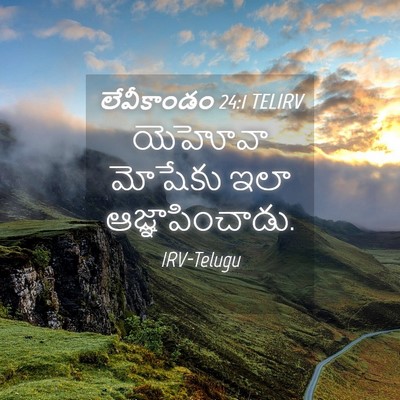 Picture 04 - లేవీకాండం 24:1 TELIRV - యెహోవా మోషేకు ఇలా - Bible Verse Picture