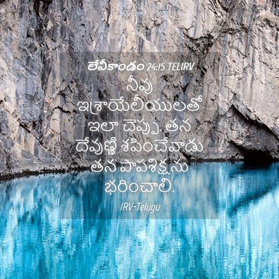 Picture 04 - లేవీకాండం 24:15 TELIRV - నీవు - Bible Verse Picture