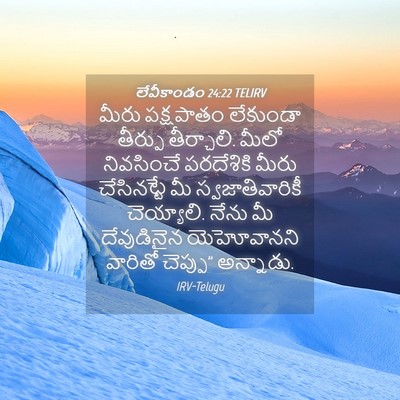 Picture 04 - లేవీకాండం 24:22 TELIRV - మీరు పక్షపాతం - Bible Verse Picture