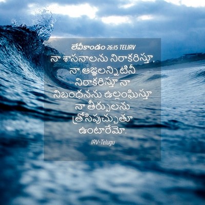 Picture 04 - లేవీకాండం 26:15 TELIRV - నా శాసనాలను - Bible Verse Picture