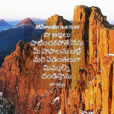 Picture 04 - లేవీకాండం 26:18 TELIRV - నా ఆజ్ఞలు - Bible Verse Picture