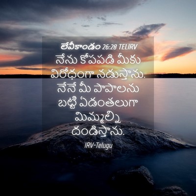 Picture 04 - లేవీకాండం 26:28 TELIRV - నేను కోపపడి మీకు - Bible Verse Picture