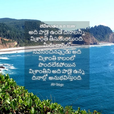 Picture 04 - లేవీకాండం 26:35 TELIRV - అది పాడై ఉండే - Bible Verse Picture