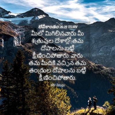 Picture 04 - లేవీకాండం 26:39 TELIRV - మీలో మిగిలినవారు - Bible Verse Picture