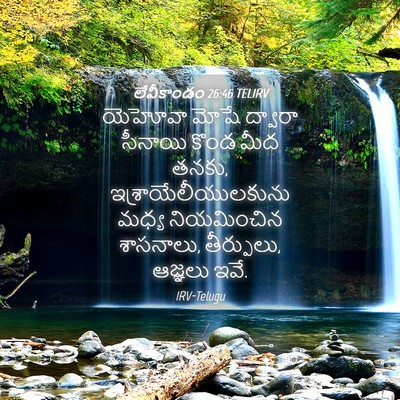 Picture 04 - లేవీకాండం 26:46 TELIRV - యెహోవా మోషే - Bible Verse Picture