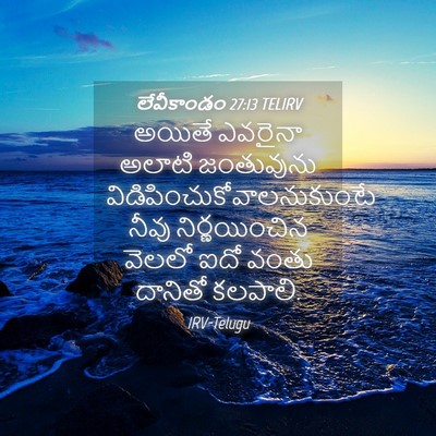 Picture 04 - లేవీకాండం 27:13 TELIRV - అయితే ఎవరైనా - Bible Verse Picture
