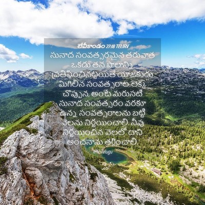 Picture 04 - లేవీకాండం 27:18 TELIRV - సునాద సంవత్సరమైన - Bible Verse Picture
