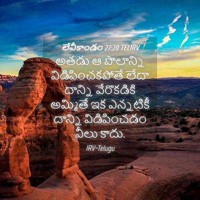 Picture 04 - లేవీకాండం 27:20 TELIRV - అతడు ఆ పొలాన్ని - Bible Verse Picture