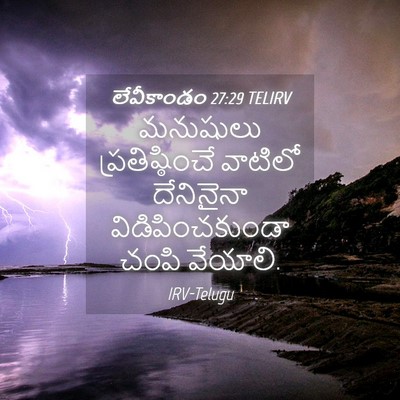 Picture 04 - లేవీకాండం 27:29 TELIRV - మనుషులు - Bible Verse Picture