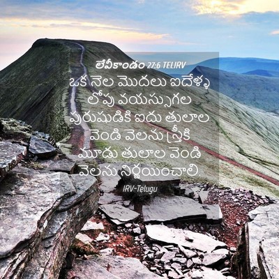 Picture 04 - లేవీకాండం 27:6 TELIRV - ఒక నెల మొదలు - Bible Verse Picture
