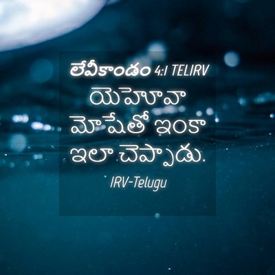 Picture 04 - లేవీకాండం 4:1 TELIRV - యెహోవా మోషేతో - Bible Verse Picture