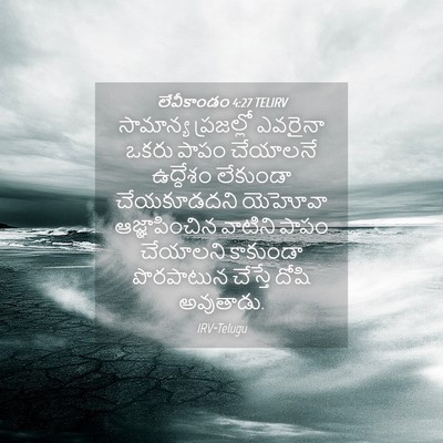 Picture 04 - లేవీకాండం 4:27 TELIRV - సామాన్య ప్రజల్లో - Bible Verse Picture