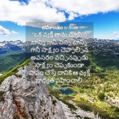 Picture 04 - లేవీకాండం 5:1 TELIRV - “ఒక వ్యక్తి తాను - Bible Verse Picture