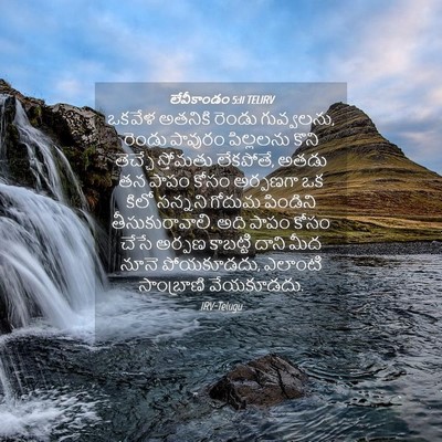 Picture 04 - లేవీకాండం 5:11 TELIRV - ఒకవేళ అతనికి - Bible Verse Picture