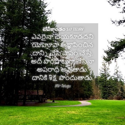 Picture 04 - లేవీకాండం 5:17 TELIRV - ఎవరైనా చేయకూడదని - Bible Verse Picture