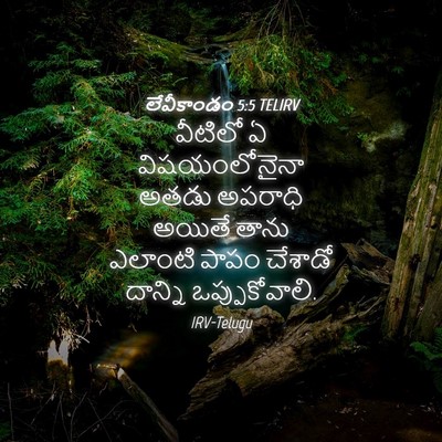 Picture 04 - లేవీకాండం 5:5 TELIRV - వీటిలో ఏ - Bible Verse Picture