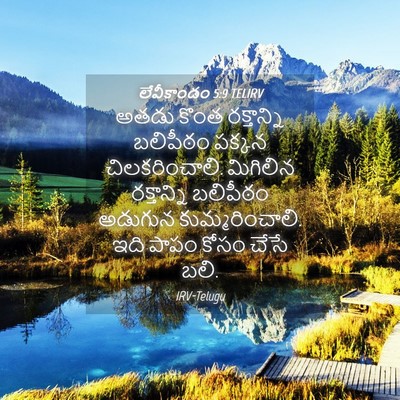 Picture 04 - లేవీకాండం 5:9 TELIRV - అతడు కొంత - Bible Verse Picture