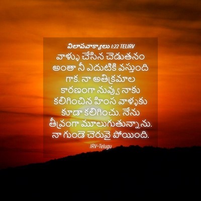 Picture 04 - విలాపవాక్యాలు 1:22 TELIRV - వాళ్ళు చేసిన - Bible Verse Picture