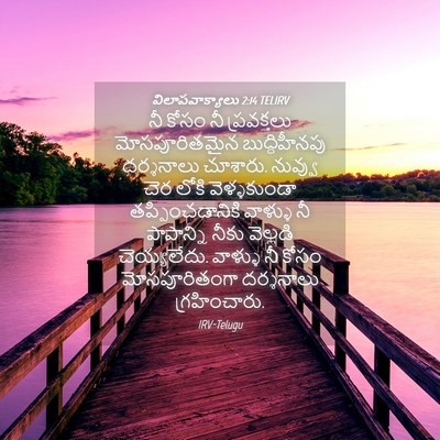 Picture 04 - విలాపవాక్యాలు 2:14 TELIRV - నీ కోసం నీ - Bible Verse Picture