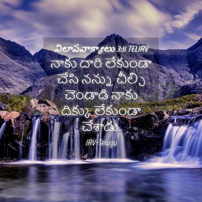 Picture 04 - విలాపవాక్యాలు 3:11 TELIRV - నాకు దారి లేకుండా - Bible Verse Picture
