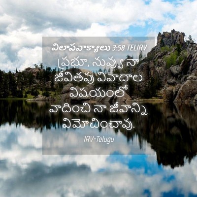 Picture 04 - విలాపవాక్యాలు 3:58 TELIRV - ప్రభూ, నువ్వు నా - Bible Verse Picture