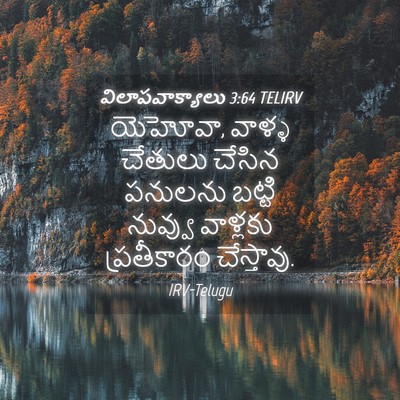 Picture 04 - విలాపవాక్యాలు 3:64 TELIRV - యెహోవా, వాళ్ళ - Bible Verse Picture