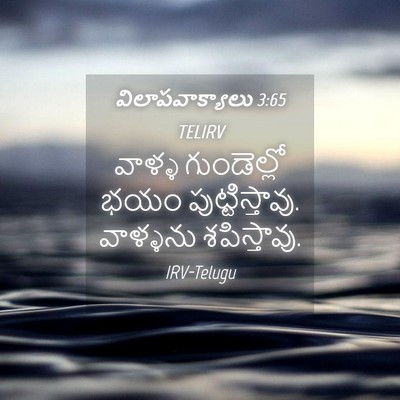 Picture 04 - విలాపవాక్యాలు 3:65 TELIRV - వాళ్ళ గుండెల్లో - Bible Verse Picture