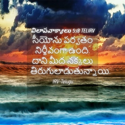 Picture 04 - విలాపవాక్యాలు 5:18 TELIRV - సీయోను పర్వతం - Bible Verse Picture