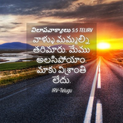 Picture 04 - విలాపవాక్యాలు 5:5 TELIRV - వాళ్ళు మమ్మల్ని - Bible Verse Picture