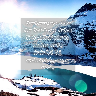 Picture 04 - విలాపవాక్యాలు 5:7 TELIRV - మా పితరులు పాపం - Bible Verse Picture