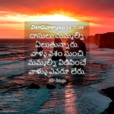 Picture 04 - విలాపవాక్యాలు 5:8 TELIRV - దాసులు మమ్మల్ని - Bible Verse Picture