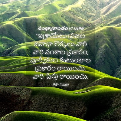 Picture 04 - సంఖ్యాకాండం 1:2 TELIRV - “ఇశ్రాయేలు ప్రజల - Bible Verse Picture
