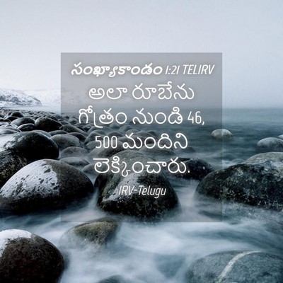 Picture 04 - సంఖ్యాకాండం 1:21 TELIRV - అలా రూబేను గోత్రం - Bible Verse Picture