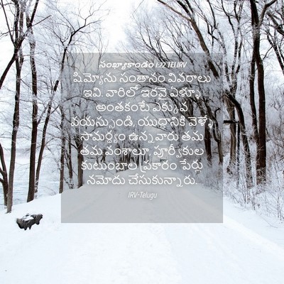 Picture 04 - సంఖ్యాకాండం 1:22 TELIRV - షిమ్యోను సంతానం - Bible Verse Picture
