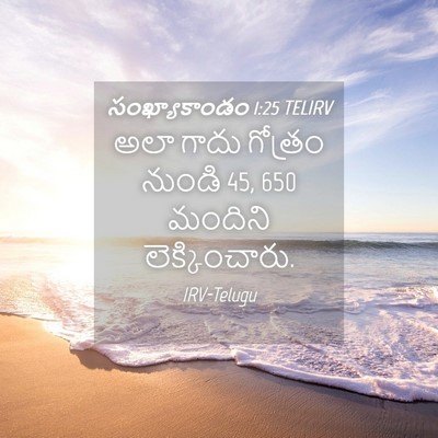 Picture 04 - సంఖ్యాకాండం 1:25 TELIRV - అలా గాదు గోత్రం - Bible Verse Picture
