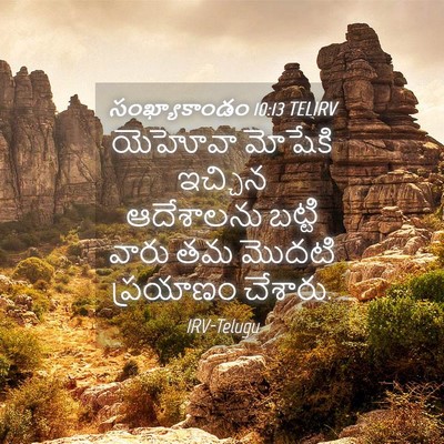 Picture 04 - సంఖ్యాకాండం 10:13 TELIRV - యెహోవా మోషేకి - Bible Verse Picture