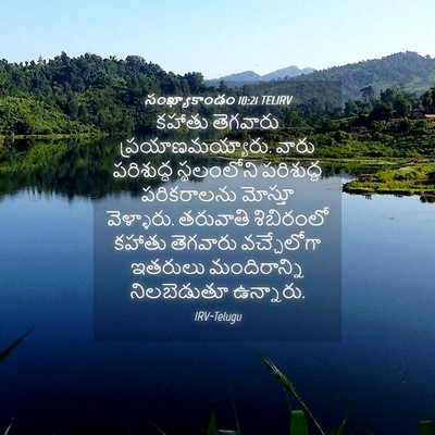 Picture 04 - సంఖ్యాకాండం 10:21 TELIRV - కహాతు తెగవారు - Bible Verse Picture