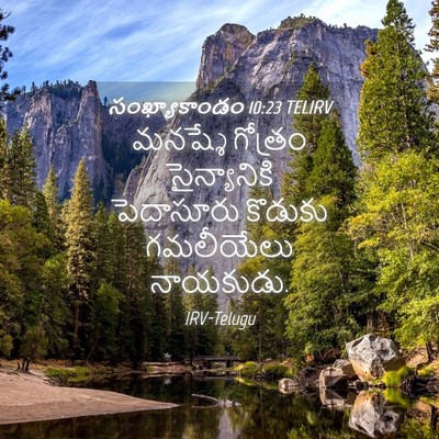 Picture 04 - సంఖ్యాకాండం 10:23 TELIRV - మనష్శే గోత్రం - Bible Verse Picture