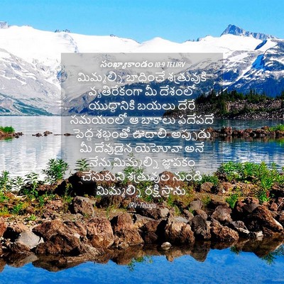 Picture 04 - సంఖ్యాకాండం 10:9 TELIRV - మిమ్మల్ని బాధించే - Bible Verse Picture