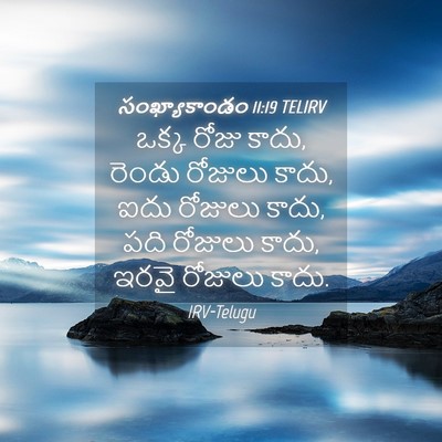 Picture 04 - సంఖ్యాకాండం 11:19 TELIRV - ఒక్క రోజు కాదు, - Bible Verse Picture