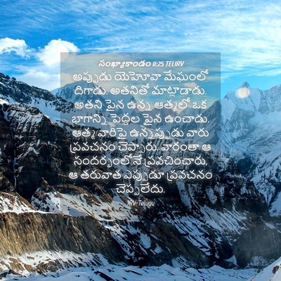 Picture 04 - సంఖ్యాకాండం 11:25 TELIRV - అప్పుడు యెహోవా - Bible Verse Picture