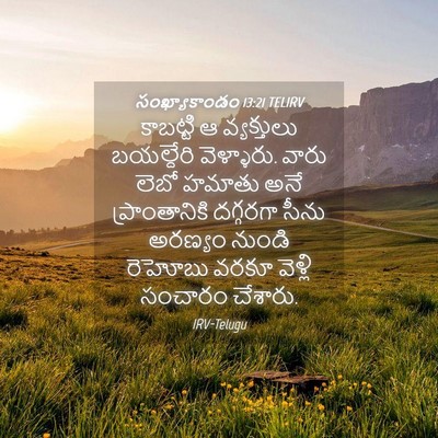 Picture 04 - సంఖ్యాకాండం 13:21 TELIRV - కాబట్టి ఆ - Bible Verse Picture