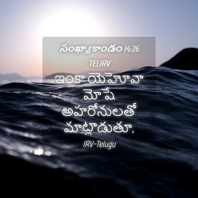 Picture 04 - సంఖ్యాకాండం 14:26 TELIRV - ఇంకా యెహోవా మోషే - Bible Verse Picture
