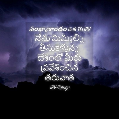Picture 04 - సంఖ్యాకాండం 15:18 TELIRV - నేను మిమ్మల్ని - Bible Verse Picture