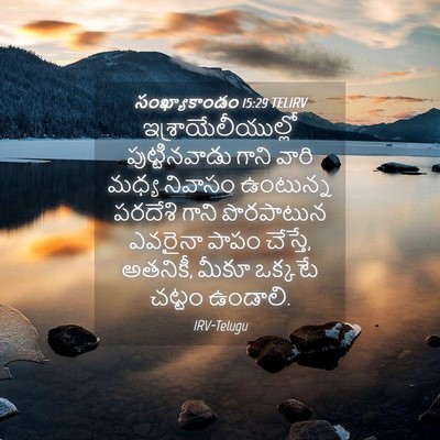 Picture 04 - సంఖ్యాకాండం 15:29 TELIRV - ఇశ్రాయేలీయుల్లో - Bible Verse Picture